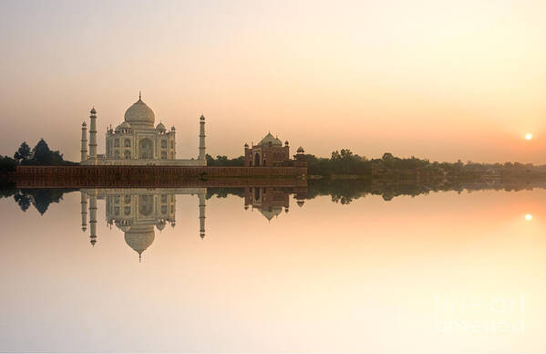 Agra Art Print featuring the photograph Taj Mahal #1 by Luciano Mortula