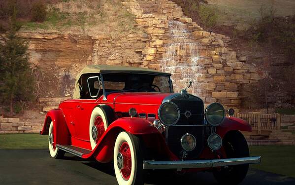 1931 Art Print featuring the photograph 1931 Cadillac Roadster V8 Model 355 by Tim McCullough