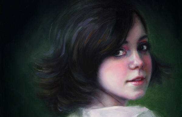 Girl Art Print featuring the painting Almost Ready-detail by Talya Johnson