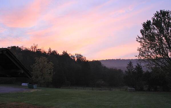 Sunrise Art Print featuring the photograph An October West Virginia sunrise by Frank Wickham