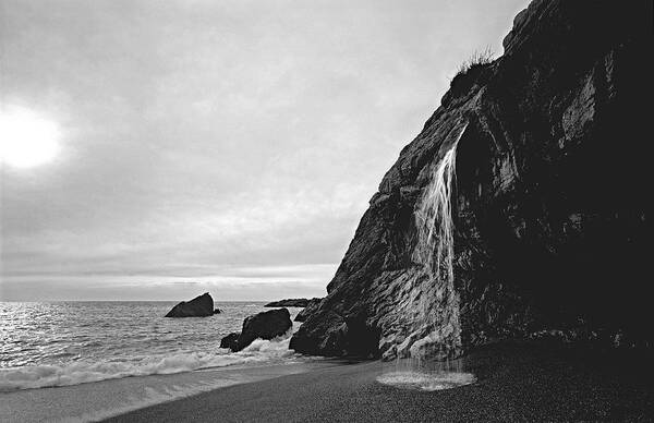 Big Sur Waterfall Art Print featuring the photograph Big Sur Waterfall by Kris Rasmusson