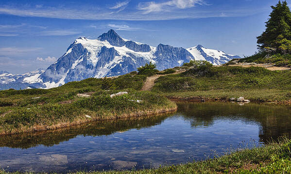 Mountains Art Print featuring the photograph Mt Shuksan by A A