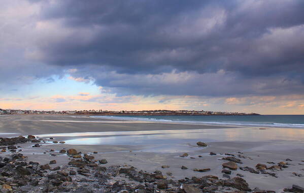 Beach Art Print featuring the photograph Quiet Winter Day at York Beach by John Burk