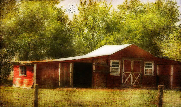 Barn Art Print featuring the photograph Red Barn by Joan Bertucci