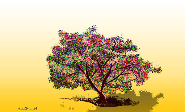 Trees Art Print featuring the digital art Shade Tree by Asok Mukhopadhyay