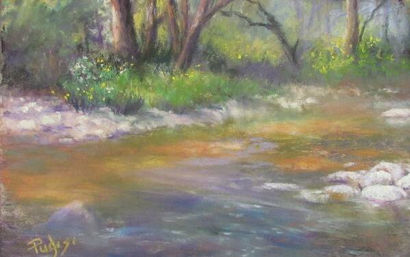 Creek Art Print featuring the pastel Stony Creek by Bill Puglisi