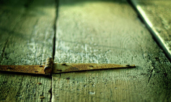 Rust Art Print featuring the photograph Strap Hinge by Rebecca Sherman