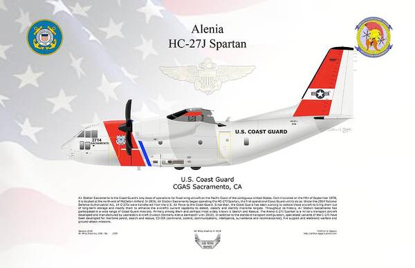 Alenia Art Print featuring the digital art Alenia HC-27J Spartan #1 by Arthur Eggers