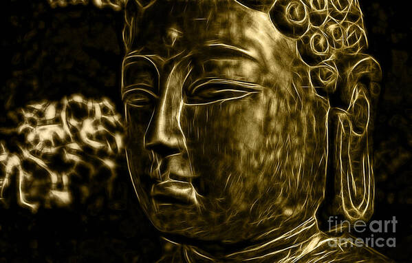 Buddah Art Print featuring the mixed media Buddah Collection #1 by Marvin Blaine