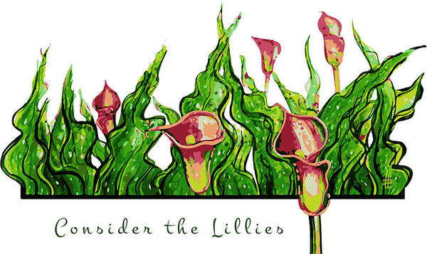 Oil Painting Art Print featuring the painting Consider the Lillies #1 by Ian Anderson
