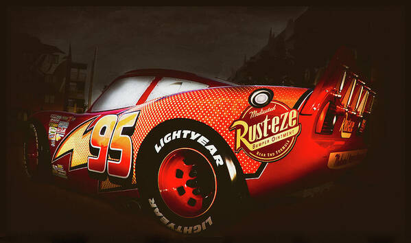 Lightning Mcqueen Art Print featuring the digital art Lightning McQueen #1 by Ken Krolikowski