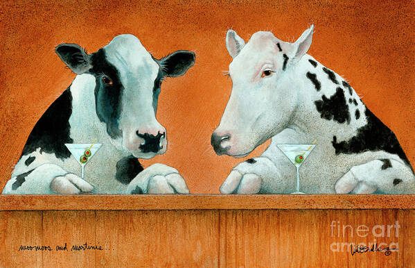 Will Bullas Art Print featuring the painting Moo Moos And Martinis... #2 by Will Bullas