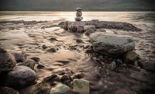 Lake Mcdonald Art Print featuring the photograph Stacked #1 by Kristopher Schoenleber