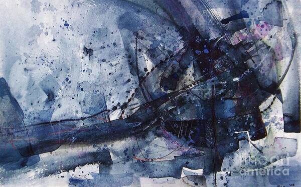 Watercolor Abstraction Art Print featuring the painting Untitled Abstraction #2 by Robert Anderson