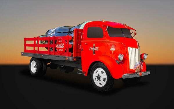Frank J Benz Art Print featuring the photograph 1947 Ford COE Truck - 47FD112 by Frank J Benz