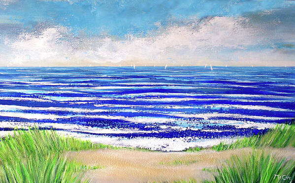 Sea Art Print featuring the painting Beach Path 2 by K McCoy