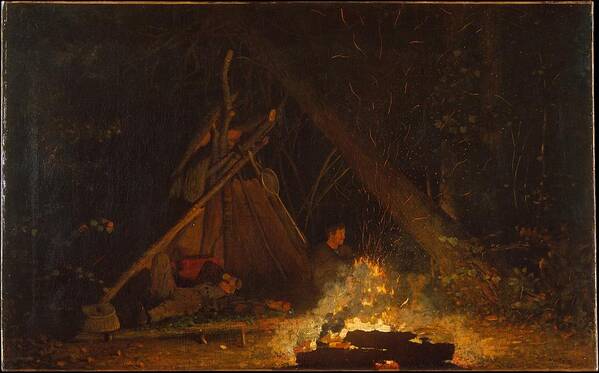 Camp Fire Art Print featuring the painting Camp Fire #2 by MotionAge Designs