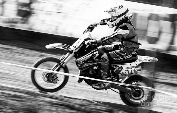 Bike Art Print featuring the photograph Motocross #6 by Ang El