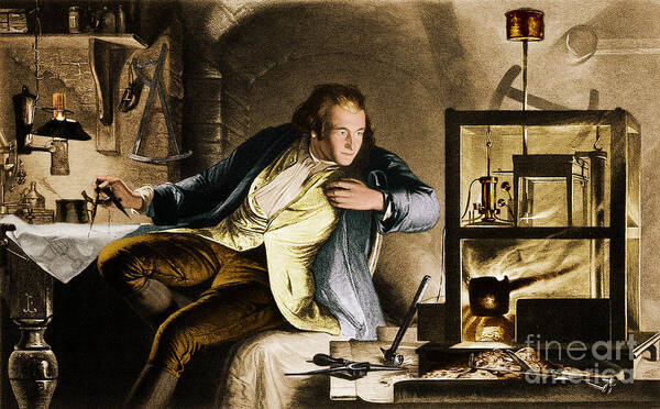 Science Art Print featuring the photograph James Watt, Scottish Inventor #8 by Science Source