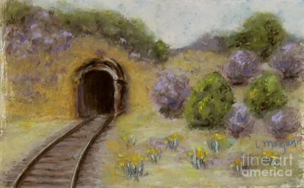 Mine Art Print featuring the pastel Abandoned Mine by Laurie Morgan