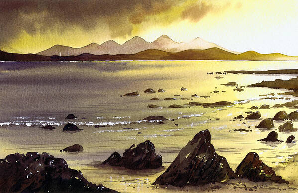 Gigha Art Print featuring the painting Across to Gigha and Jura by Paul Dene Marlor