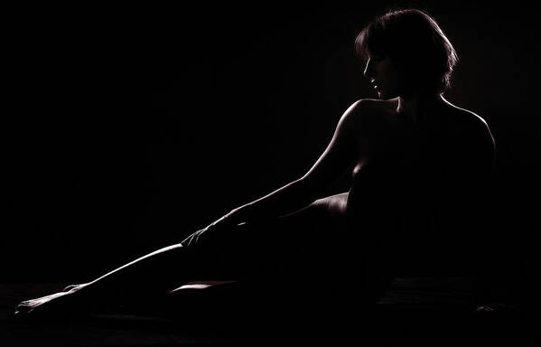 Nude Art Print featuring the photograph As A Dark Canova's by Fulvio Pellegrini