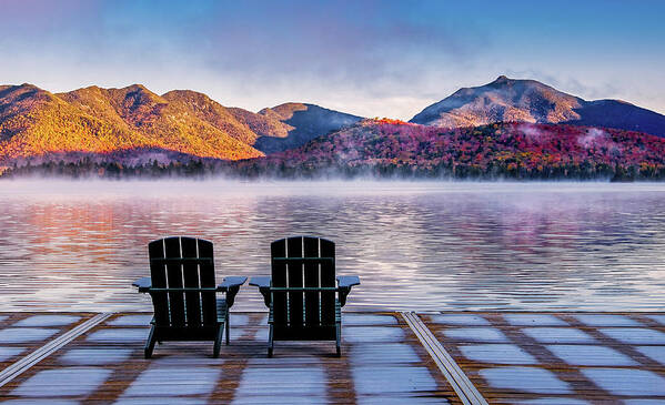 Adirondacks Art Print featuring the photograph Best Seats in the Adirondacks by Neil Shapiro