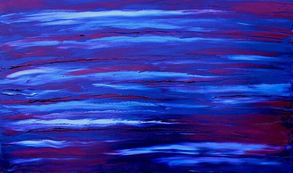  Art Print featuring the painting Blue Purple Enigma #1 by James Dunbar