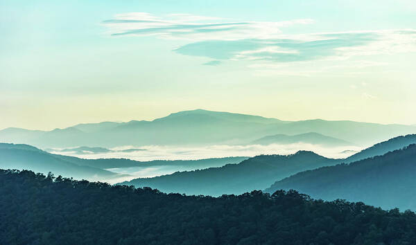 2017 Art Print featuring the photograph Blue Ridge Pastel by Louise Lindsay