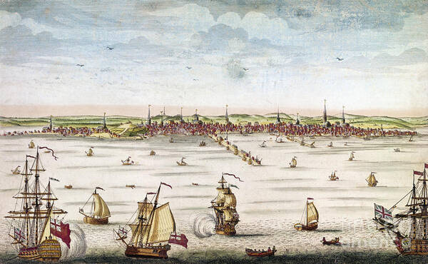 1722 Art Print featuring the photograph Boston, 1722 by Granger