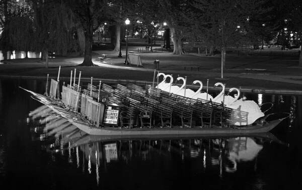 Boston Swan Boat Art Print featuring the photograph Boston Swan Boat by Juergen Roth