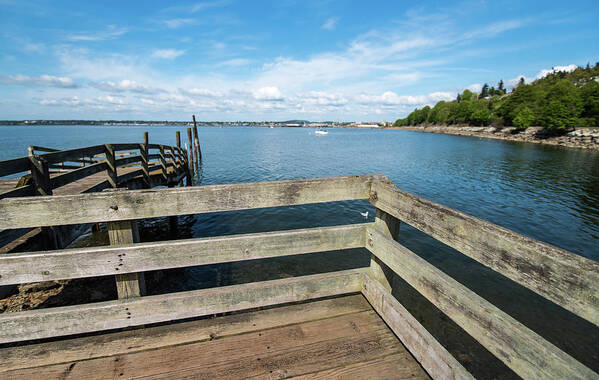 Boulevard Park Pier Art Print featuring the photograph Boulevard Park Pier by Tom Cochran