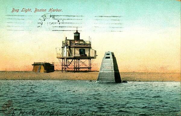 Boston Art Print featuring the photograph Bug Light-1906 by Robert Nickologianis