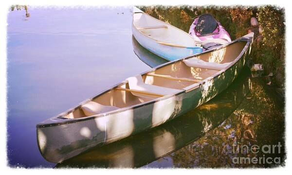 Canoes Art Print featuring the photograph Canoes by Scott Parker