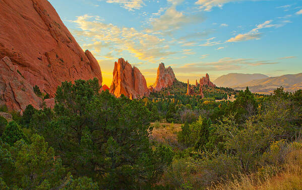 Garden Of The Gods Art Print featuring the photograph Cathedral Spires by Tim Reaves