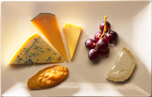 Cheddar Art Print featuring the photograph Cheese Plate by Anastasy Yarmolovich