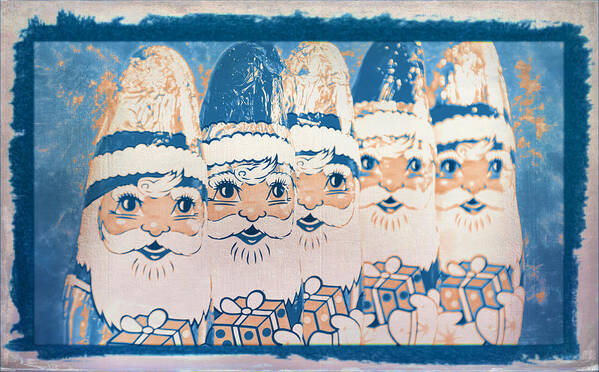 Chocolate Santas Art Print featuring the photograph Chocolate Santas by Bellesouth Studio