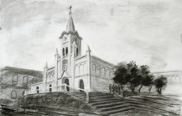 Church Art Print featuring the drawing Carmen by Jordan Henderson