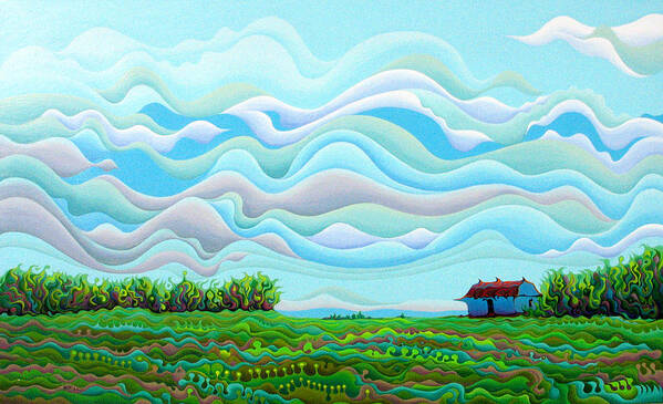 Clearing Art Print featuring the painting Clearing Sky Frivolution by Amy Ferrari