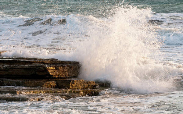 Wave Art Print featuring the photograph Crashing waves by Michalakis Ppalis