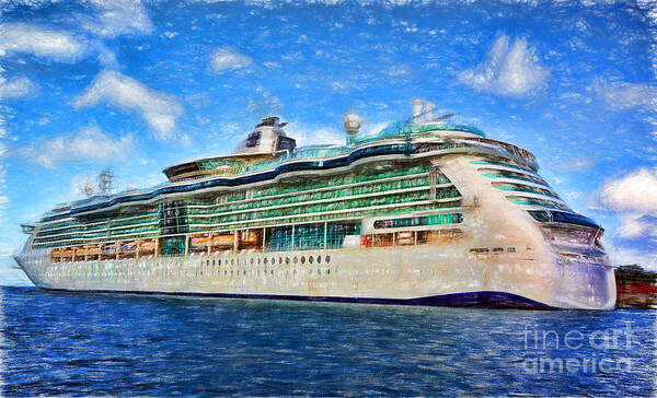 Cruise Ship Art Print featuring the photograph Cruising Thru Life by Sue Melvin