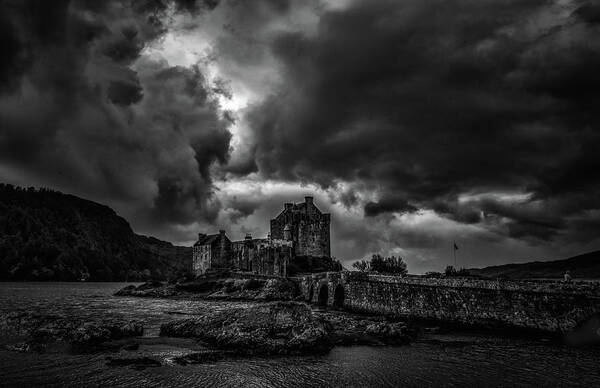 Dark Clouds Art Print featuring the photograph Dark Clouds BW #h2 by Leif Sohlman