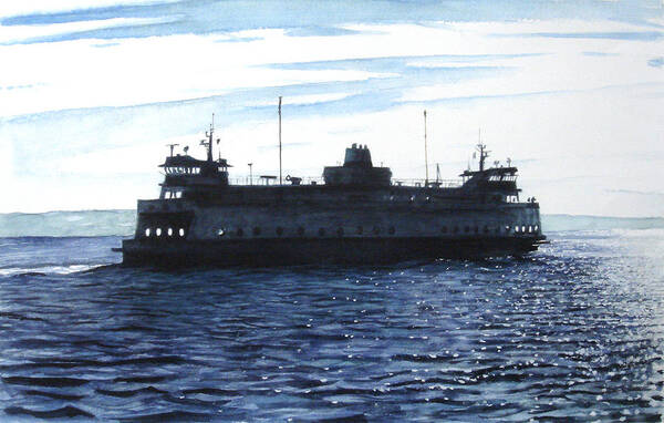 Ferry Boat Art Print featuring the painting Diamonds by Perry Woodfin