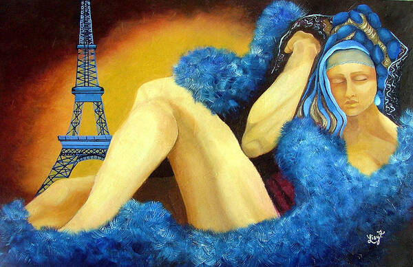 Paris Art Print featuring the painting Dreaming of Paris by Elizabeth Lisy Figueroa