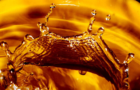 Water Art Print featuring the photograph Drop of Gold by Robert McKay Jones