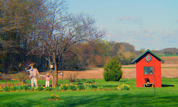 Barn Art Print featuring the photograph Early Springtime 2015 by Tina M Wenger