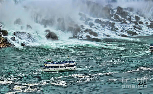 Niagara Art Print featuring the photograph Falls Boat by Traci Cottingham