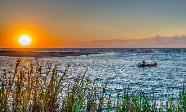 Fishing Art Print featuring the photograph Fishing at Pawleys by Mike Covington