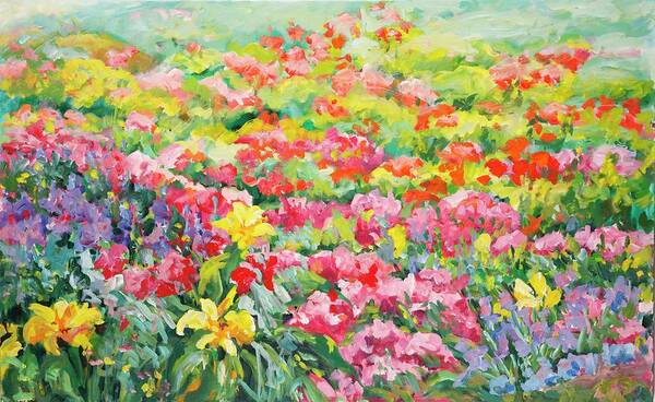 Flowers Art Print featuring the painting Flower Power by Ingrid Dohm