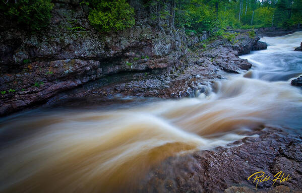Flowing Art Print featuring the photograph From the Top of Temperence River Gorge by Rikk Flohr